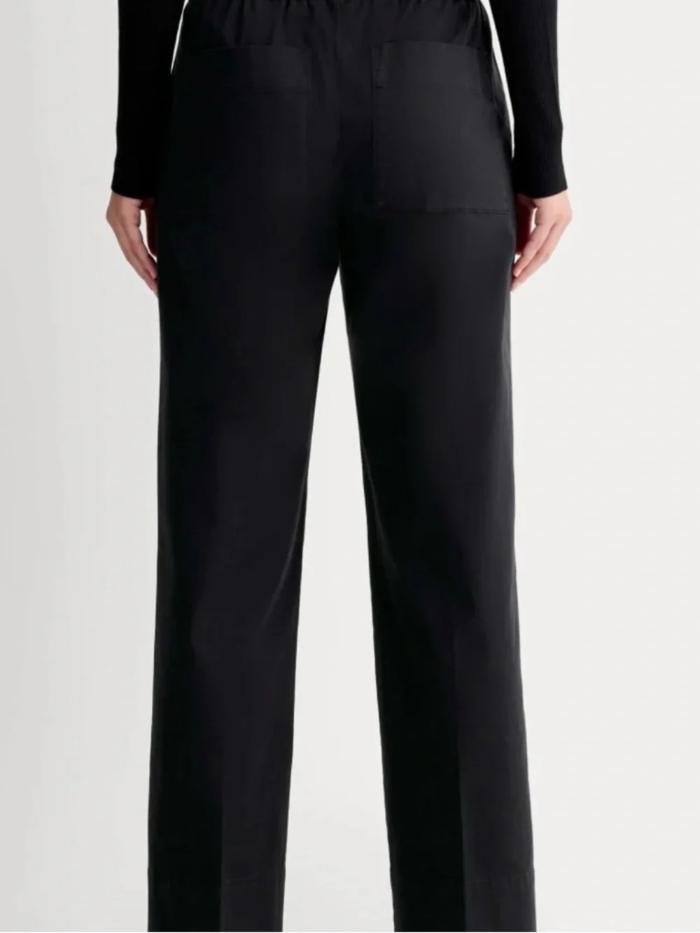 Everlane Easy Pant Black Straight-Leg Trousers - Picture 2 of 5
